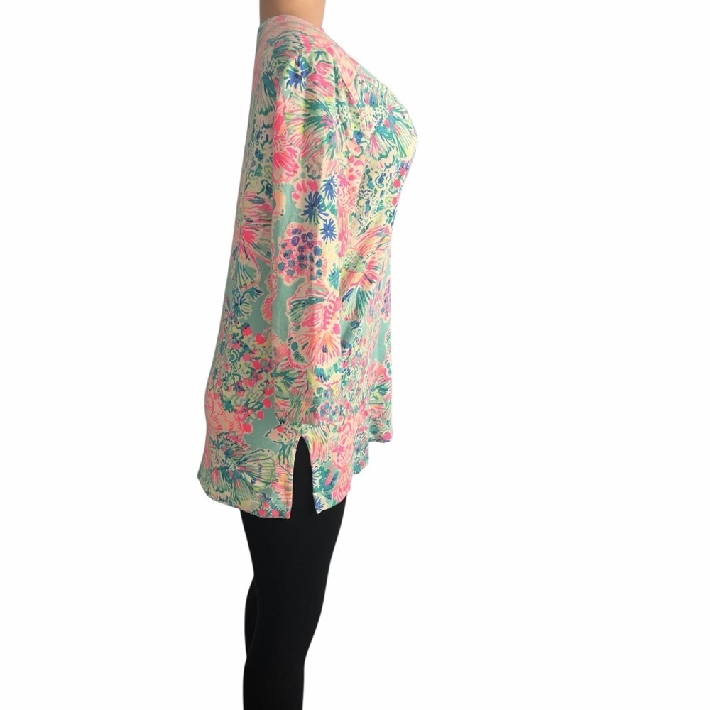 Lilly Pulitzer Justina Tunic Gypsea Serene Blue - Picture 6 of 9